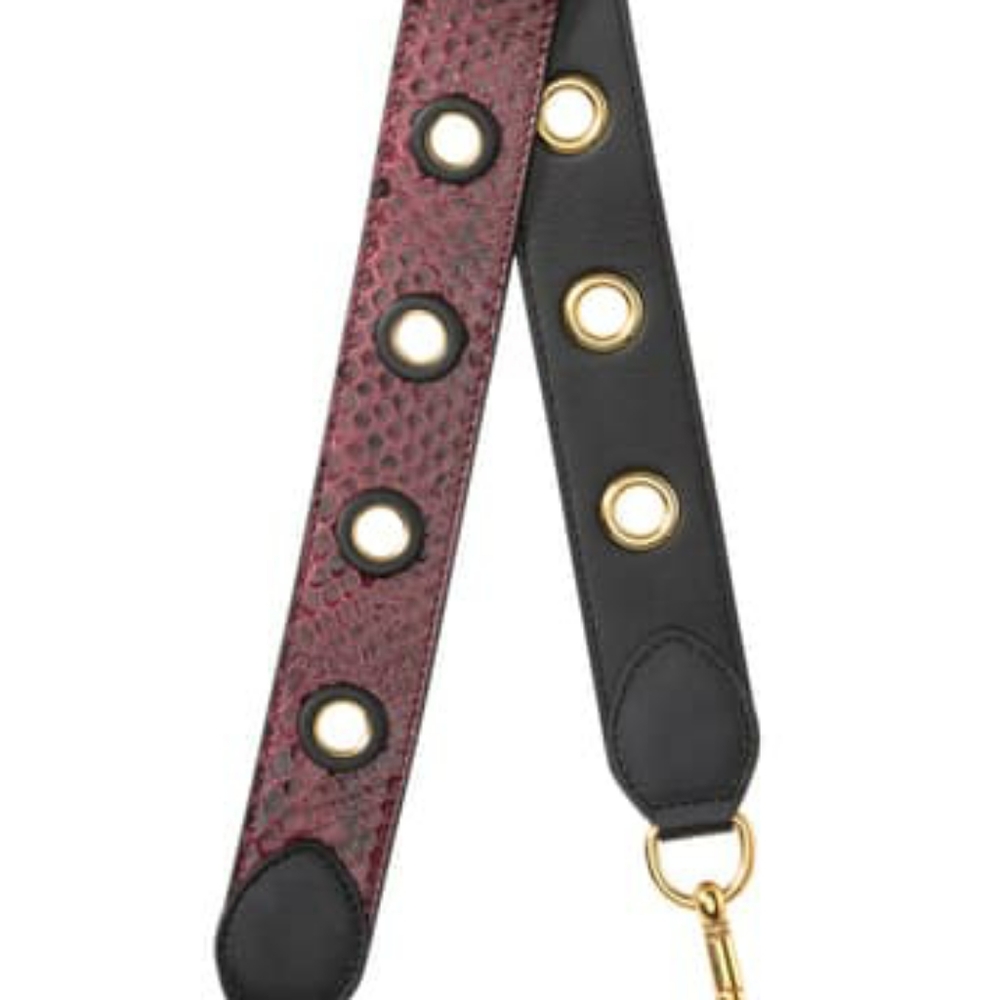 Burberry Purple and Black Strap with Gold Accents
